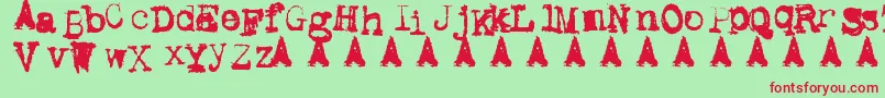 Metali1 Font – Red Fonts on Green Background