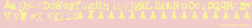 Metali1 Font – Yellow Fonts on Pink Background