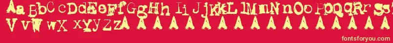 Metali1 Font – Yellow Fonts on Red Background