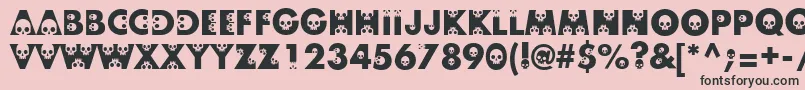 More about Skullphabetone Font Skullphabetone Font – Black Fonts on Pink Background