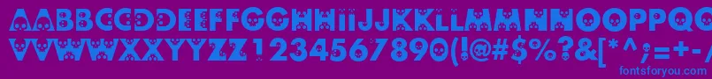 More about Skullphabetone Font Skullphabetone Font – Blue Fonts on Purple Background