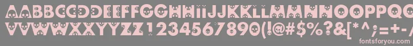 Skullphabetone Font – Pink Fonts on Gray Background