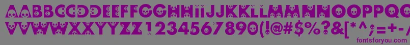 Skullphabetone Font – Purple Fonts on Gray Background