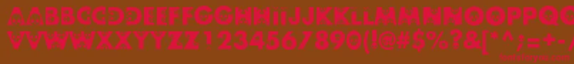 Skullphabetone Font – Red Fonts on Brown Background