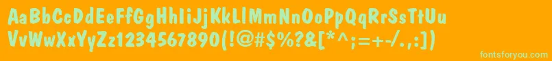 JargonSsiBold Font – Green Fonts on Orange Background