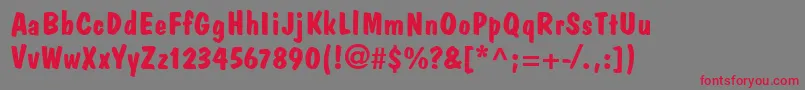 JargonSsiBold Font – Red Fonts on Gray Background