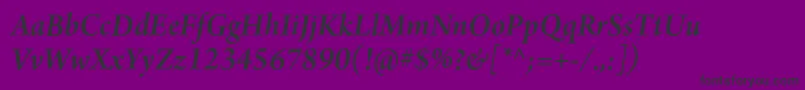 fuente ArnoproSemibolditalic18pt – Fuentes Negras Sobre Fondo Morado