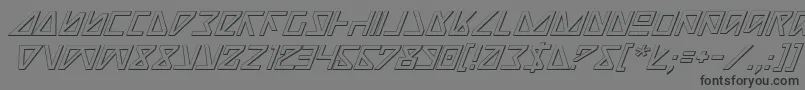 Nicki3D Font – Black Fonts on Gray Background