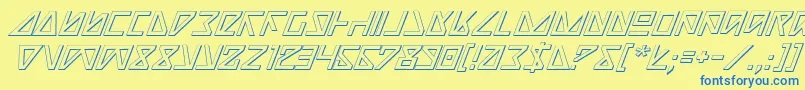 Nicki3D Font – Blue Fonts on Yellow Background
