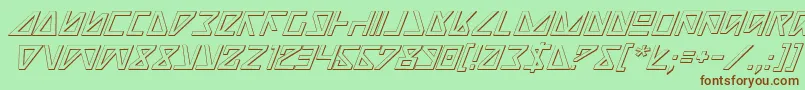 Nicki3D-fontti – ruskeat fontit vihreällä taustalla