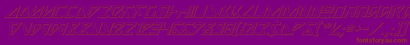 Nicki3D-Schriftart – Braune Schriften auf violettem Hintergrund
