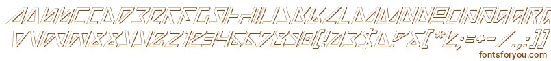 Шрифт Nicki3D – коричневые шрифты на белом фоне