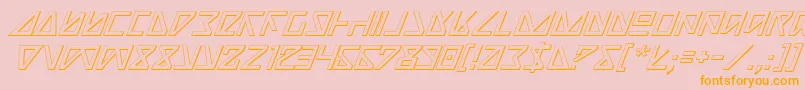 Nicki3D Font – Orange Fonts on Pink Background