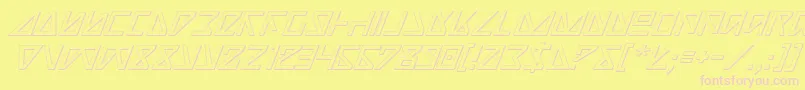 Nicki3D Font – Pink Fonts on Yellow Background