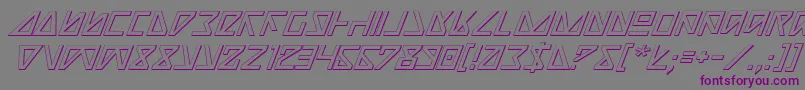 Nicki3D-Schriftart – Violette Schriften auf grauem Hintergrund