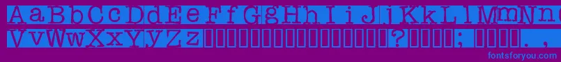 Rubberst Font – Blue Fonts on Purple Background