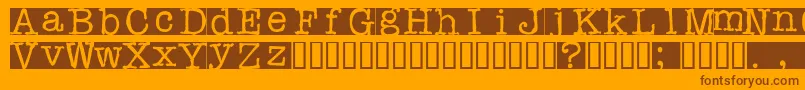 Rubberst Font – Brown Fonts on Orange Background