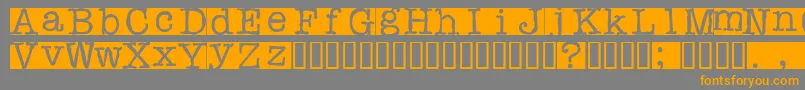 Rubberst Font – Orange Fonts on Gray Background