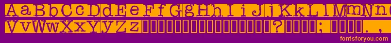 Rubberst Font – Orange Fonts on Purple Background