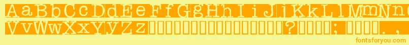 Rubberst Font – Orange Fonts on Yellow Background