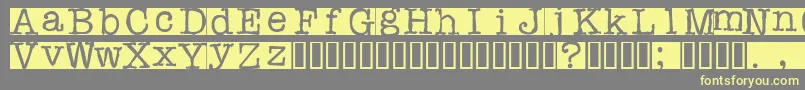 Rubberst-Schriftart – Gelbe Schriften auf grauem Hintergrund