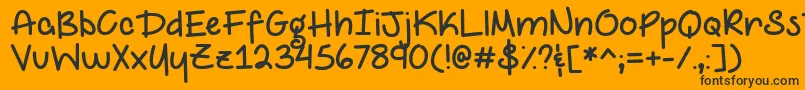 MyEpicSelfieDemo Font – Black Fonts on Orange Background