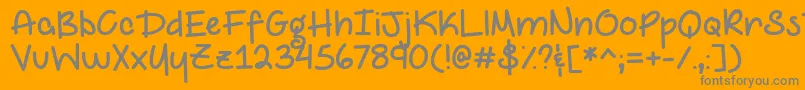 MyEpicSelfieDemo Font – Gray Fonts on Orange Background