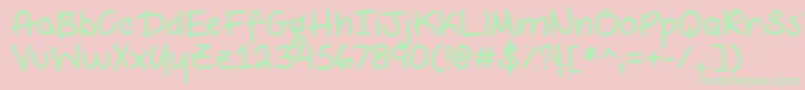 MyEpicSelfieDemo Font – Green Fonts on Pink Background