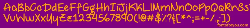 MyEpicSelfieDemo Font – Orange Fonts on Purple Background