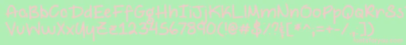 MyEpicSelfieDemo Font – Pink Fonts on Green Background