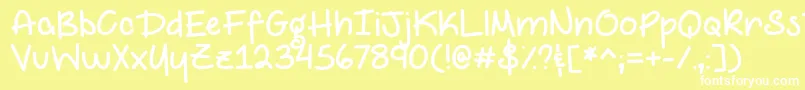 MyEpicSelfieDemo Font – White Fonts on Yellow Background