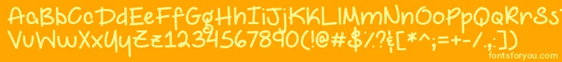 MyEpicSelfieDemo Font – Yellow Fonts on Orange Background