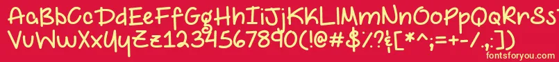 MyEpicSelfieDemo Font – Yellow Fonts on Red Background