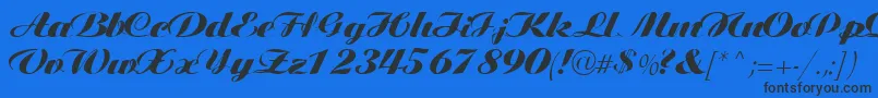 Tiffanys Font – Black Fonts on Blue Background