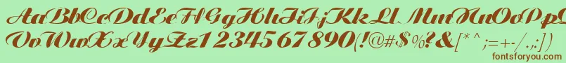 Tiffanys Font – Brown Fonts on Green Background