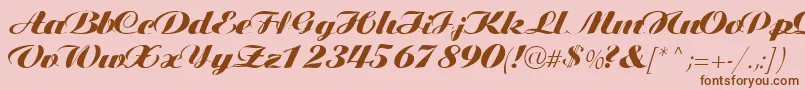 Tiffanys Font – Brown Fonts on Pink Background