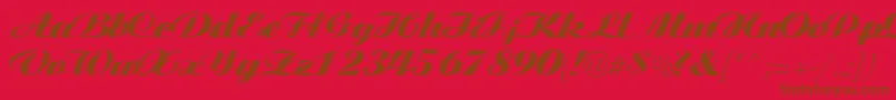 Tiffanys Font – Brown Fonts on Red Background