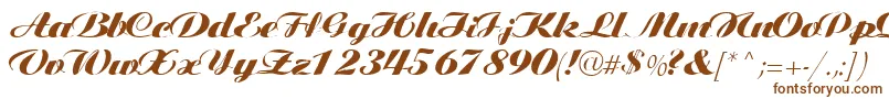 フォントTiffanys – 白い背景に茶色のフォント