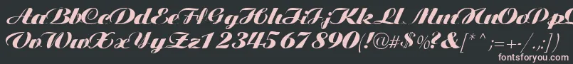 Tiffanys Font – Pink Fonts on Black Background