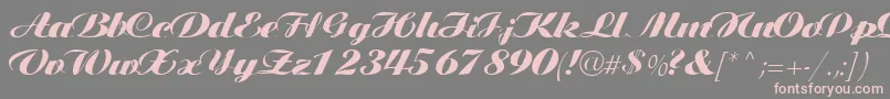 Tiffanys-Schriftart – Rosa Schriften auf grauem Hintergrund