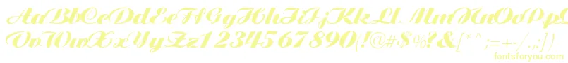 Tiffanys-Schriftart – Gelbe Schriften