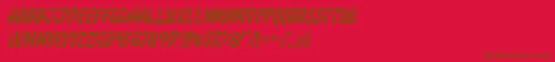 Eggrollcondital-fontti – ruskeat fontit punaisella taustalla