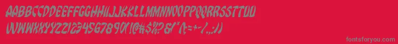 Eggrollcondital Font – Gray Fonts on Red Background
