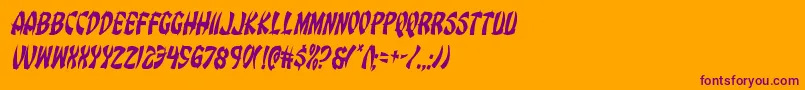 Eggrollcondital Font – Purple Fonts on Orange Background