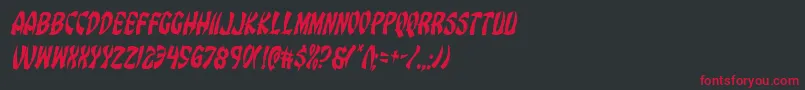 Eggrollcondital Font – Red Fonts on Black Background