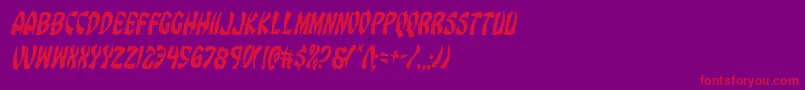 Eggrollcondital Font – Red Fonts on Purple Background