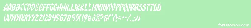 Eggrollcondital Font – White Fonts on Green Background