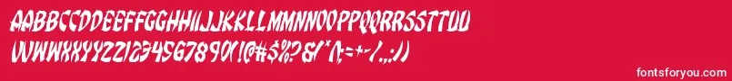 Eggrollcondital Font – White Fonts on Red Background