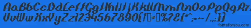 Elepbi Font – Black Fonts on Blue Background