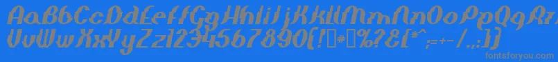 フォントElepbi – 青い背景に灰色の文字